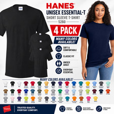 New Hanes Men's 5280 ComfortSoft 100 Cotton T-Shirt Pack of 4 Value Pack 5280