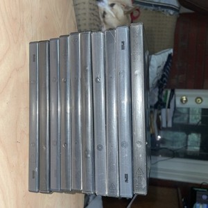 Lot of 10 Empty Black Standard Plastic DVD Cases, Good(+) Condition.