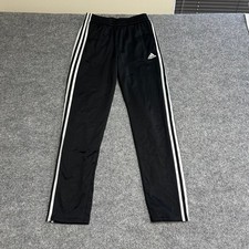 Adidas Pants Boys Size XL Black White Stripe Athletic Track Recycled Polyester