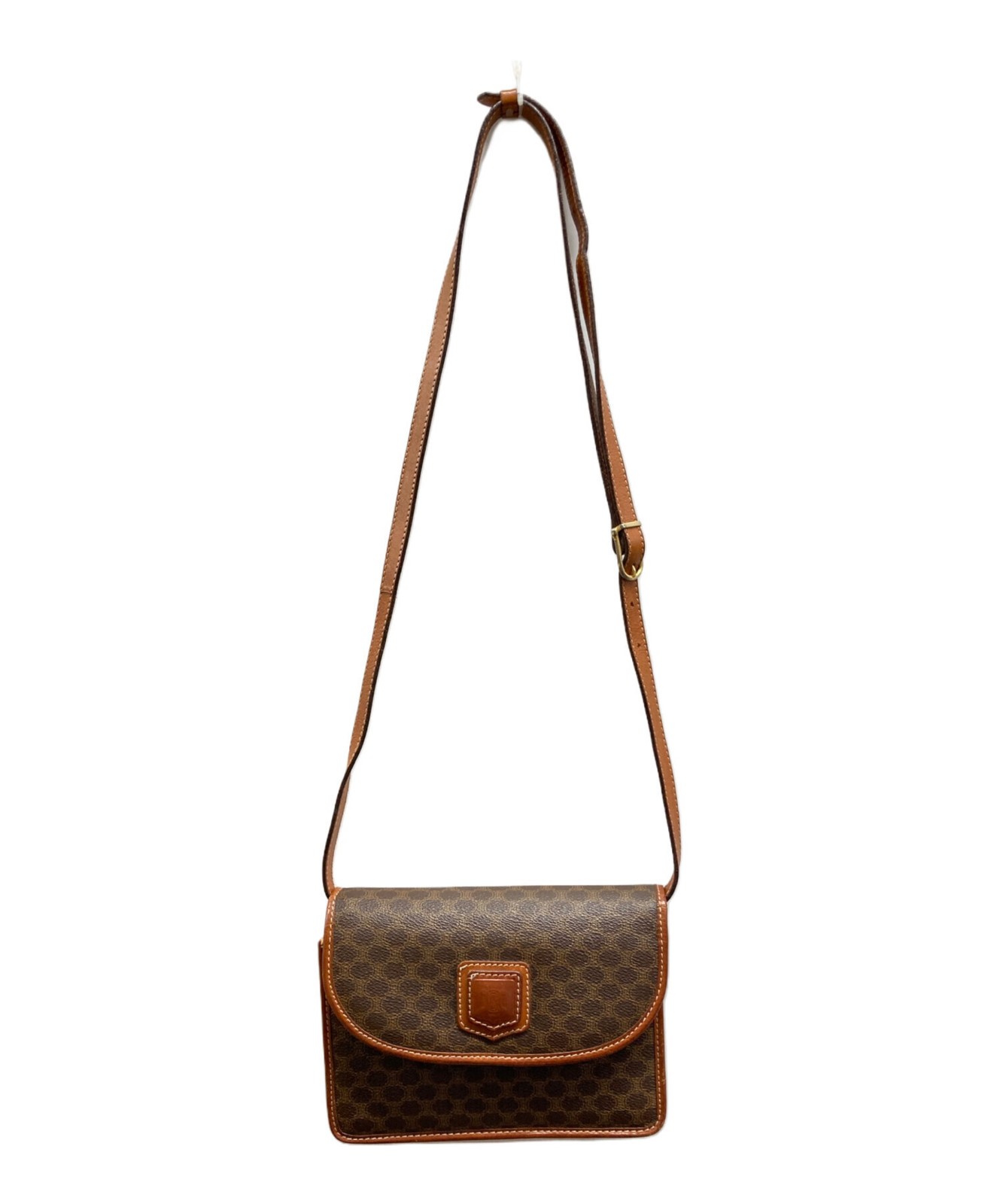 CELINE Flap Mini Shoulder Bag Triomphe Macadam PVC Brown Vintage Auth From Japan — image 6