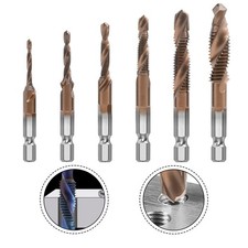 6 Piece Drill Bits Set for Stainless Steel Hardened Metals With Compact Design