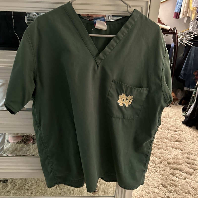 Notre Dame Fighting Irish Green Scrub Top