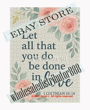 500 piece jigsaw puzzle Let All Be Done In Love Roses Scripture bible verse