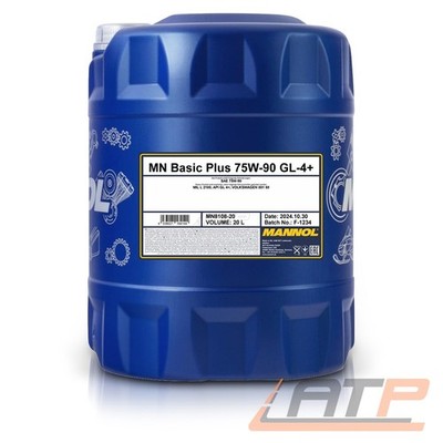 MANNOL 20 L BASIC PLUS 75W-90 GL-4+ GETRIEBEÖL FÜR VW 501.50 API GL 4+ MIL L 210