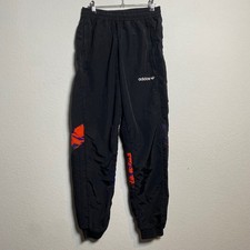 Adidas Originals Black Track Pants Y2K Colorblock Nylon Joggers Streetwear Gorp