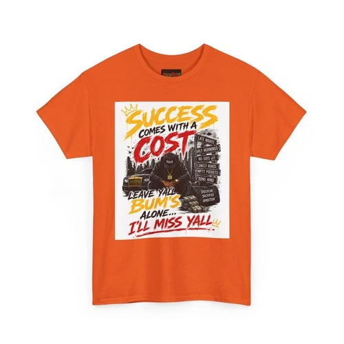 Success Comes With A Cost tee | Motivational Quote Graphic Shirt - product listing photo