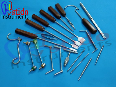 Knochenmeißel Draht Passant Bohrführungen Schraubendreher Chirurgisch Orthopädisch Set 20 STCK.