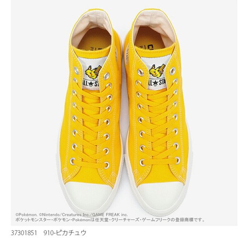 POKEMON CONVERSE All Star Light Pokemon Hi Pikachu Yellow US - Afbeelding 3 van 5