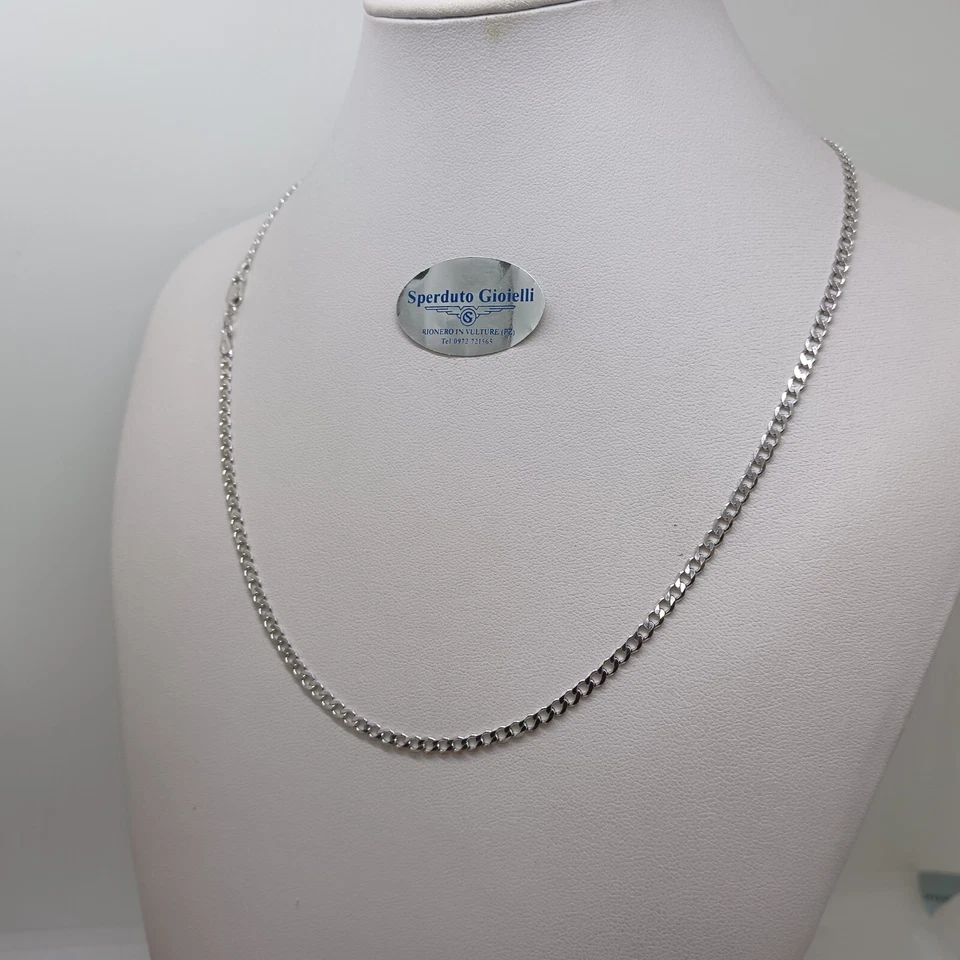CATENA DA UOMO- UNISEX IN ARGENTO 925 A MAGLIA GRUMETTA DA 50 cm 7 GR. (0471) - Immagine 4 di 4