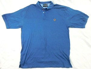 TOMMY-HILFIGER-MENS-Sz-XL-Blue-SHORT-SLEEVE-POLO-SHIRT-VTG