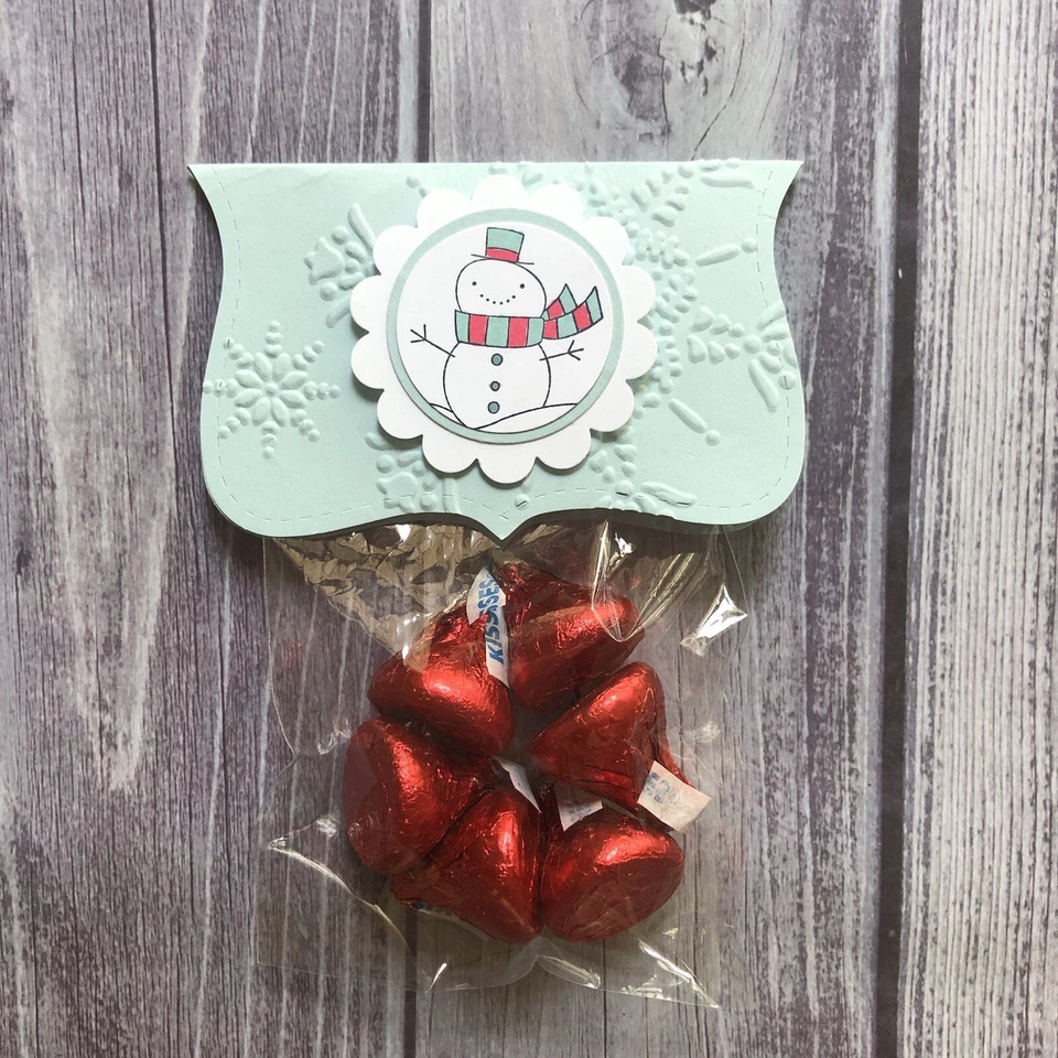 Christmas Snowman Top Treat Bag Handmade Christmas Candy Bag - Image 3 of 4