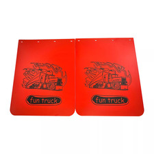 Pair 24x30 Mud Flaps Semi Truck Hd Splash Guard Polymer Red Fun Truck Pattern Pair 24x30 Mud Flaps Semi Truck Hd Splash Guard Polymer Red Fun Truck Pattern