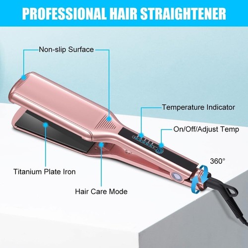 Plancha De Pelo Profesional Titanio Planchas Profesionales Para Cabello Ceramica - Picture 24 of 24