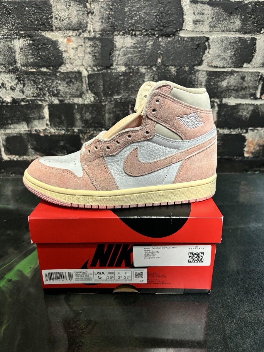 Size 5 - Air Jordan 1 Retro OG High Washed Pink W | eBay