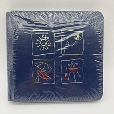 Creative Memories 7x7 Navy BBQ Summer Scrapbook Album With 12 White Pages Sealed