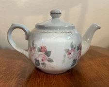 DaySpring Cards Pink Rose Floral Teapot-Joshua 24:14 rim