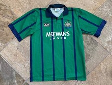 Vintage Newcastle United ASICS Football Soccer Jersey, Size Large