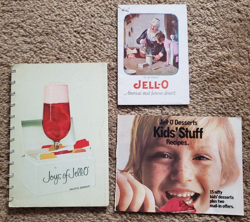 Vintage Jell-O Dessert Recipe Cookbooks (1923, 1963, 1976), EUC