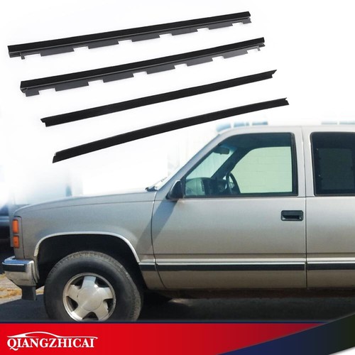 Fit For Chevy Truck Inner & Outer Window Sweep Felt Seal Weatherstrip Kit 4Pcs - Picture 1 of 9