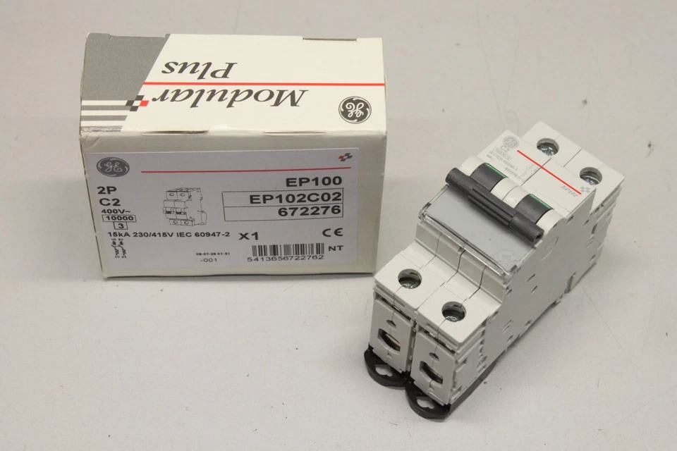 GENERAL ELECTRIC 672276 EP102C02 15kA 230/415V Leitungsschutzschalter OVP - Bild 1 von 1