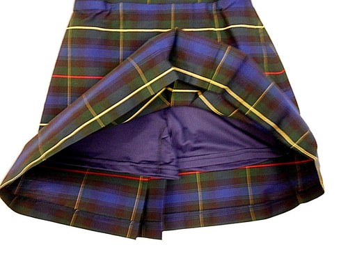 Girls R/K Multi-Color Plaid Box Pleat Uniform Skort Reg. &plus Sizes 7 - 7 1/2 - Picture 2 of 6