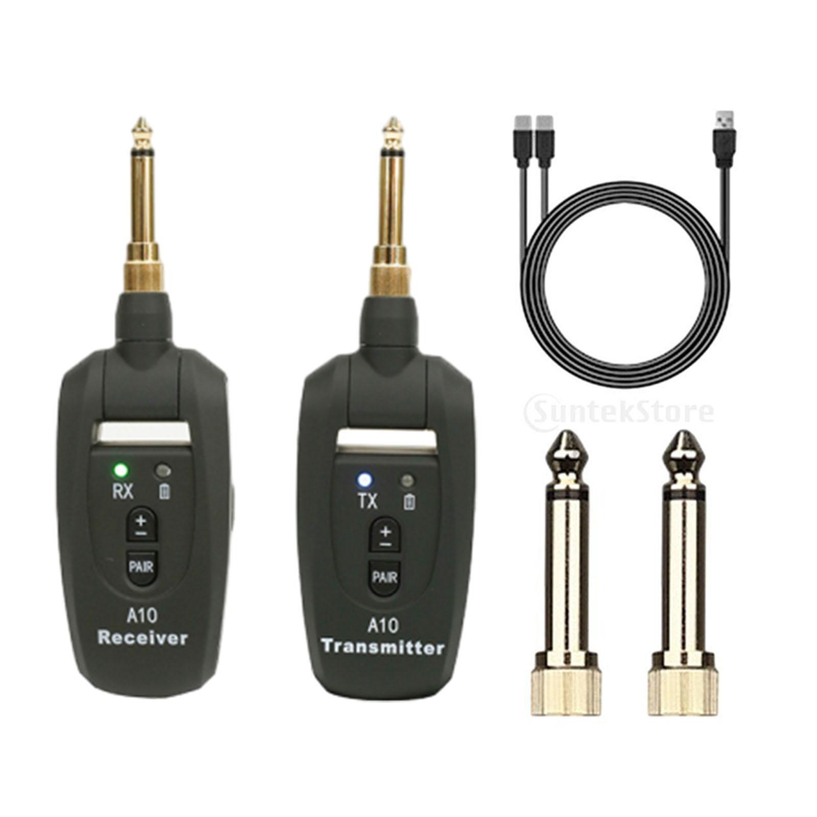 Microphone System Guitar Transmitter and Receiver for Bass Electric Guitar-image