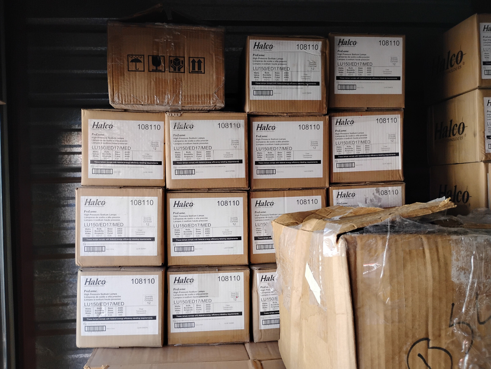 Halco Prolume 108110 LU150/ED17/MED 150W Sodium Lamps Case of (12)