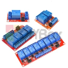 1/2/4/8Channel Relay Board Relay Module with Optocoupler High Low 5V 9V 12V 24V