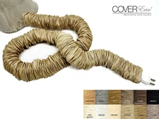 Dk Tan 9 ft x 2 inLamp Cord Cover, Fabric Cord Cover, Cord Sleeve USA