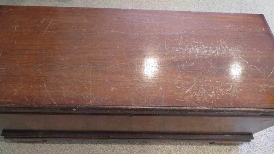 老式古董 WALNUT ED ROOS BLANKET CEDAR CHEST — 第 2/4 张图片