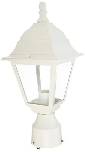 Nuvo 60-546 - 1-Light Outdoor Post Lantern in White Finish with Clear Glass - Picture 1 of 1