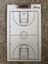 Murray Sporting Goods Dry-Erase Double Sided Basketball Marker Board Clipboard