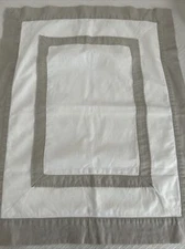 Pottery Barn Linen Blend One Sham White and Tan  Standard