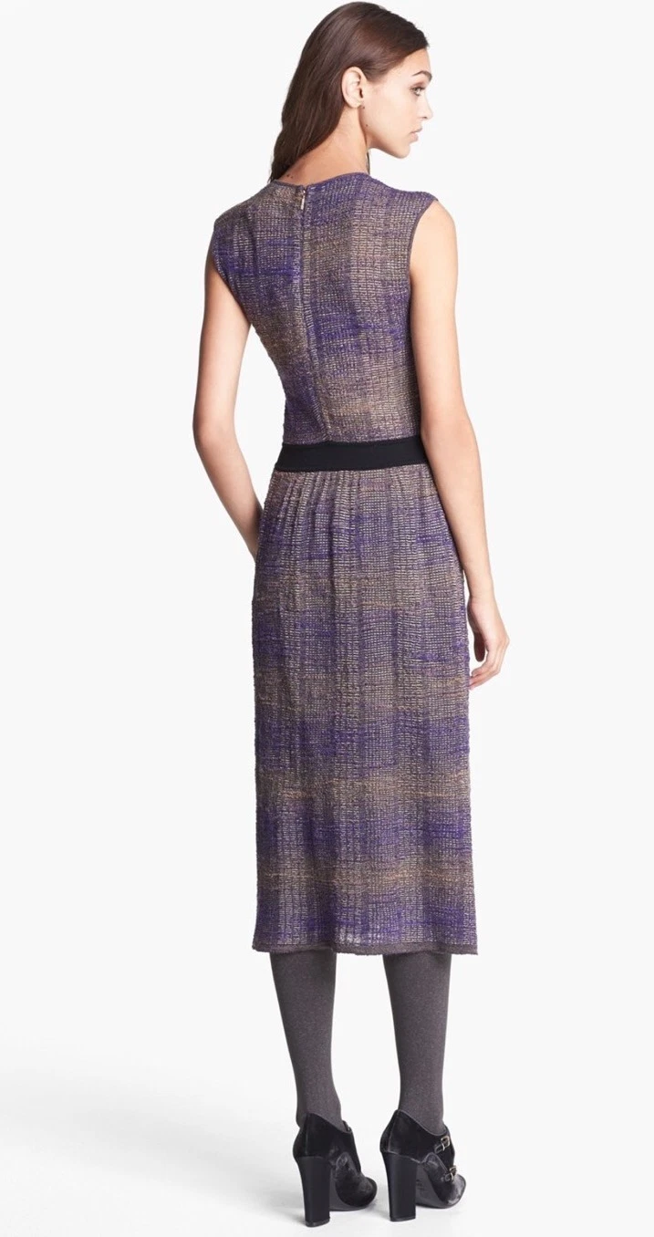 Abito midi nuovo con etichette Tory Burch Nadia lavorato a maglia taglia XS