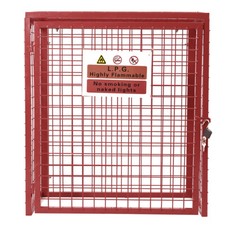 Galvanised Steel Cylinder Storage Gas Bottle Safety Cage Folding Metal Mesh Cage