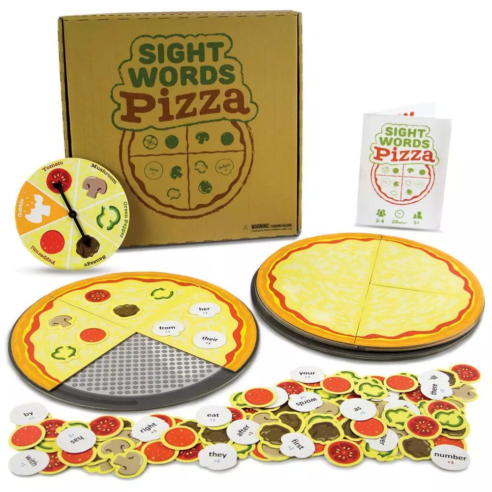 Sight Words Pizza Board Game  120 Vocabulary Words Game Egam-001