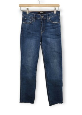 Hudson Nico Cigarette Raw Hem Blue Jeans Size 25
