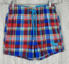 Abercrombie Fitch Swim Plaid Trunks Size XS Board Shorts Lined Swimsuit Pockets