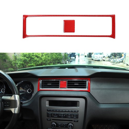 22Pcs Red Carbon Fiber Interior Full Set Kit Cover Trim For Ford Mustang 2009-13 - Picture 5 of 12