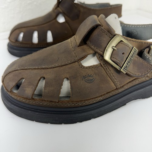 Vtg Retro 90’s Style Dr Martens Chunky Sandals Women US 7.5 Fisherman Brown - Picture 8 of 13
