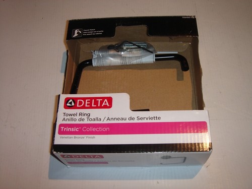 DELTA Towel Ring 759460-RB Venetian Bronze Trinsic Collection NEW - Picture 2 of 10
