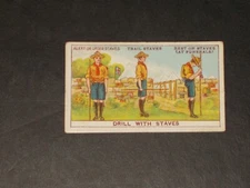 PASCALL's Boy Scout Series, Drill with Staves, EXTREMELY NICE CARD, SHORT PRINT