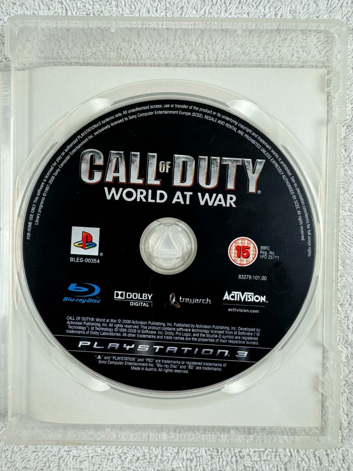 Call of Duty World at War PlayStation 3 Region Free 5030917057410