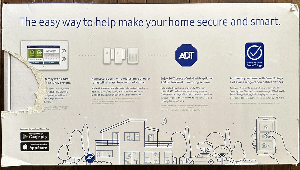ADT Home Security Starter Kit Samsung SmartThings Motion Alarms F-ADT-STR-KT-1 - Image 2 of 2