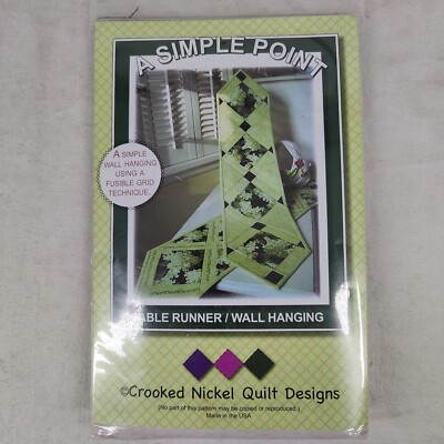 A Simple Point Traditional Quilt Pattern and Table Runner Crooked Nickel Designs