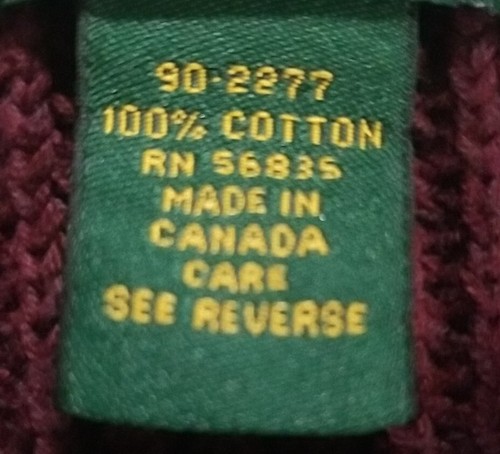 Mens LARGE REG- CABELA'S MAROON HEAVYWEIGHT KNIT 1/4 BUTTON UP PULLOVER SWEATER - Picture 5 of 8