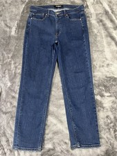 Express Jeans Blue Denim Super High Rise Mom Jeans Size 10 33x26.5 