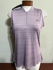 Adidas Women's Ultimate365 Sleeveless Polo PURPLE MEDIUM NWT NEW LOGO