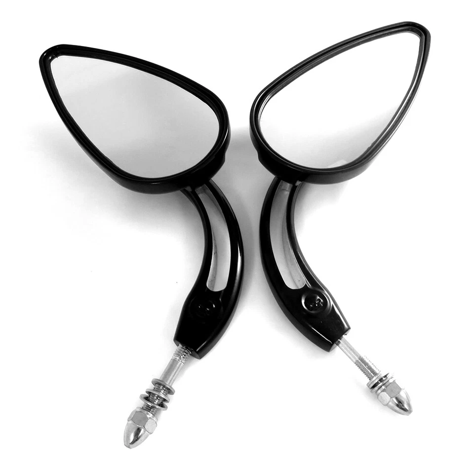 Espejos retrovisores laterales calavera carreras negros para Harley FXR Super Glide Low glide FXRC Foto 3 de 4