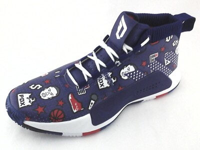 Adidas DAME Basketball Shoes Purple LE Print EG2317 Mens US 12 EU 46 2/3 RARE